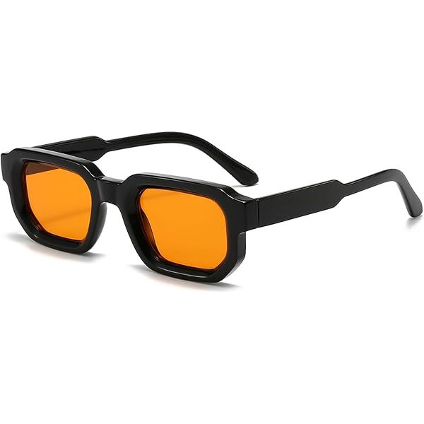 Amazon.com: Retro Square Sunglasses for Women Men Trendy Narrow